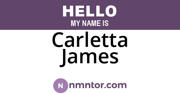 Carletta James
