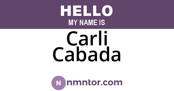Carli Cabada
