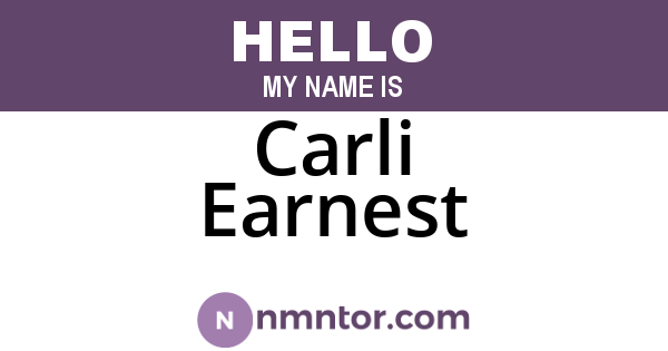 Carli Earnest