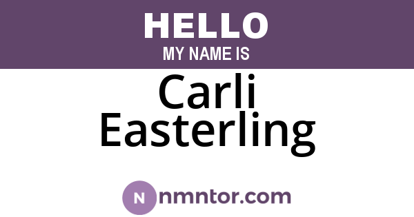 Carli Easterling
