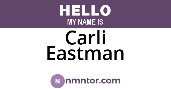 Carli Eastman
