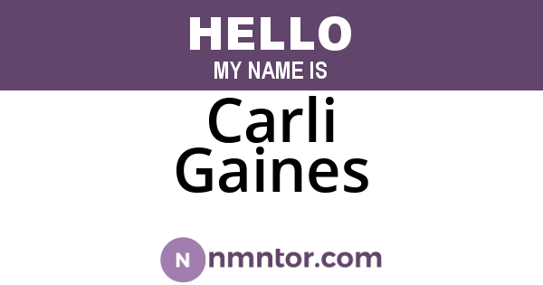 Carli Gaines