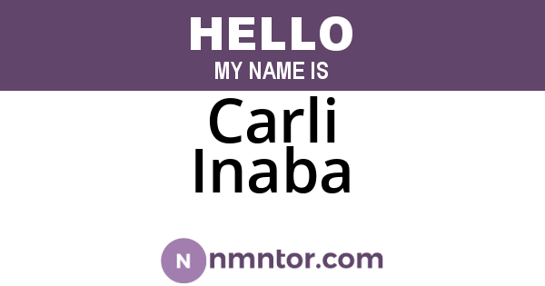 Carli Inaba