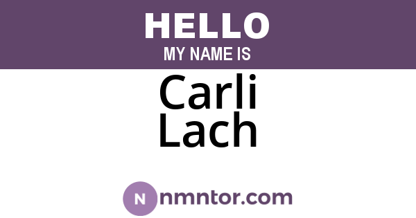 Carli Lach