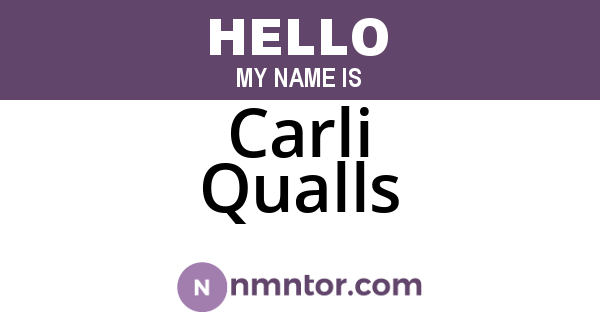Carli Qualls
