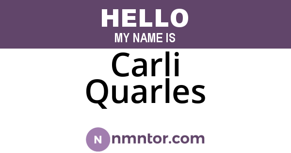 Carli Quarles