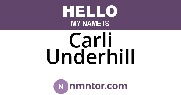 Carli Underhill