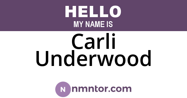 Carli Underwood
