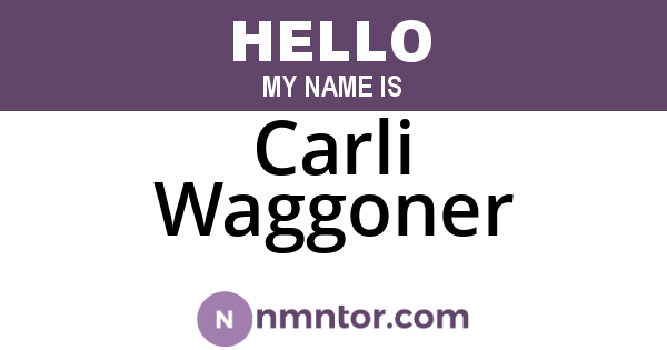 Carli Waggoner
