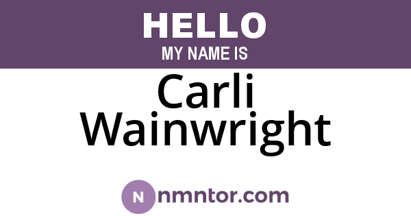 Carli Wainwright