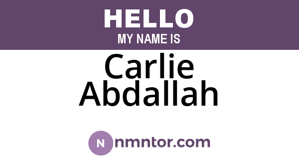 Carlie Abdallah