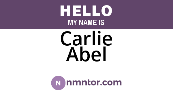 Carlie Abel