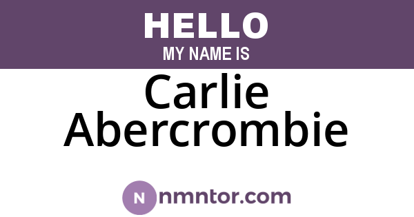 Carlie Abercrombie