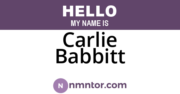 Carlie Babbitt