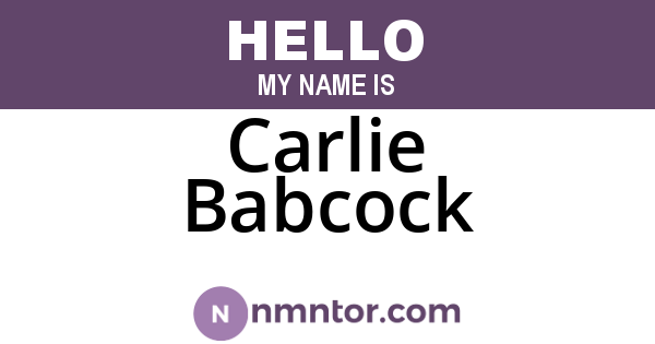 Carlie Babcock