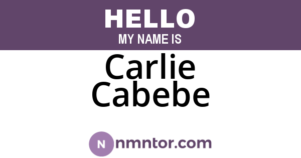 Carlie Cabebe