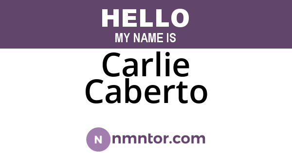 Carlie Caberto