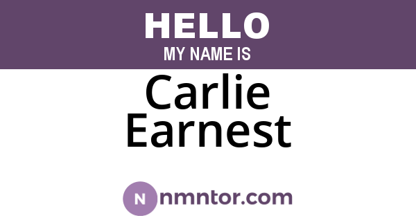 Carlie Earnest