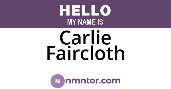 Carlie Faircloth
