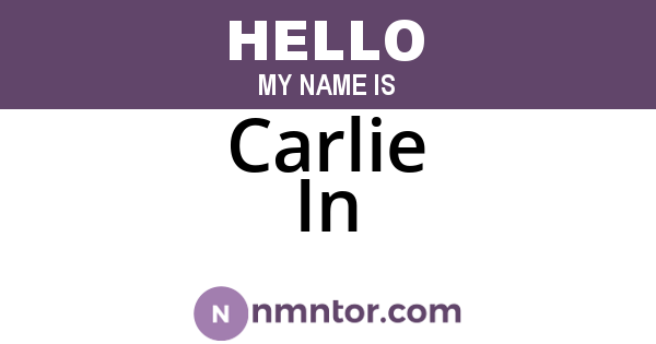 Carlie In