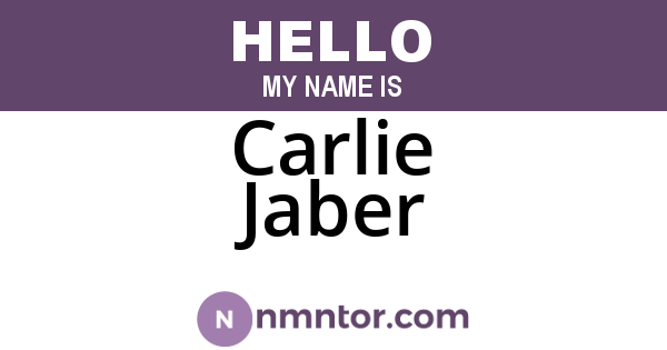 Carlie Jaber