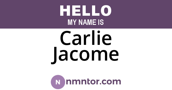 Carlie Jacome