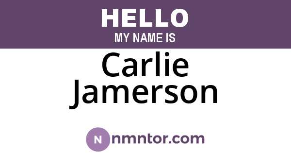 Carlie Jamerson