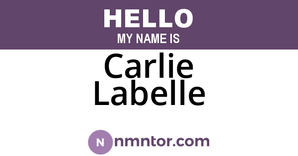 Carlie Labelle