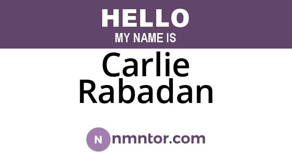 Carlie Rabadan