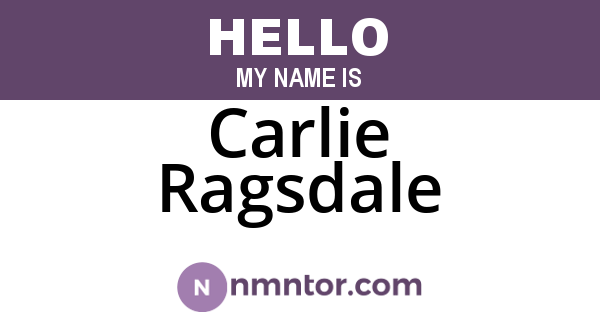 Carlie Ragsdale