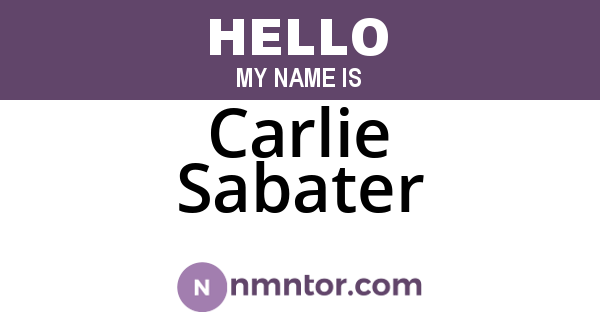 Carlie Sabater
