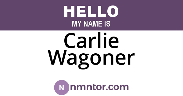 Carlie Wagoner