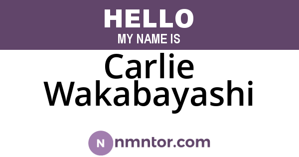 Carlie Wakabayashi