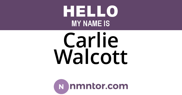 Carlie Walcott