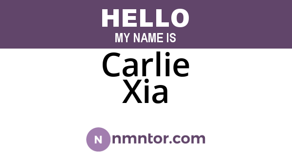 Carlie Xia