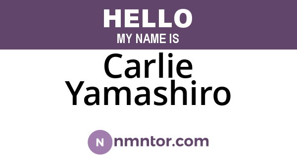 Carlie Yamashiro