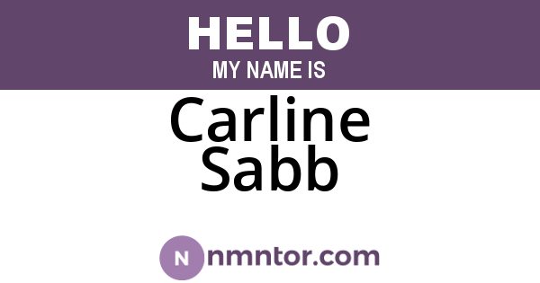 Carline Sabb