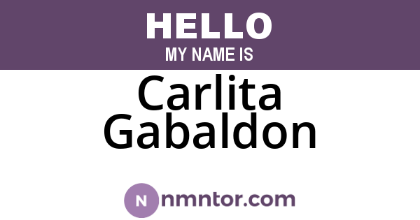 Carlita Gabaldon