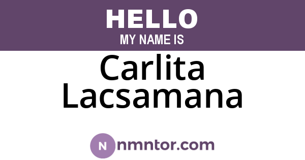 Carlita Lacsamana