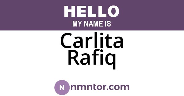 Carlita Rafiq