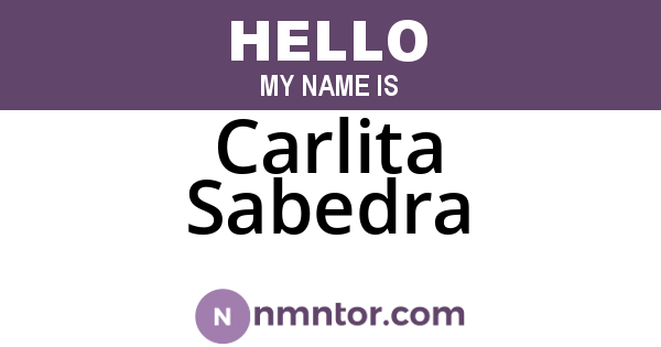 Carlita Sabedra