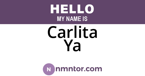 Carlita Ya
