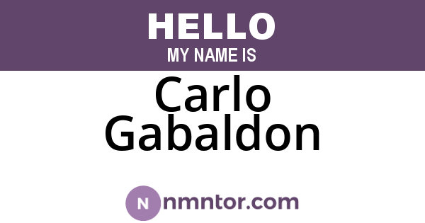 Carlo Gabaldon