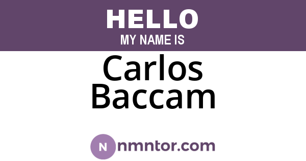 Carlos Baccam