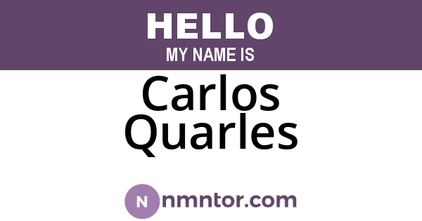 Carlos Quarles