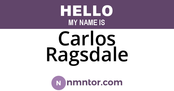 Carlos Ragsdale