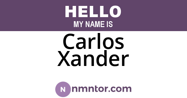 Carlos Xander