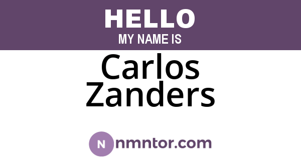 Carlos Zanders
