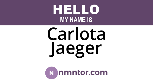 Carlota Jaeger
