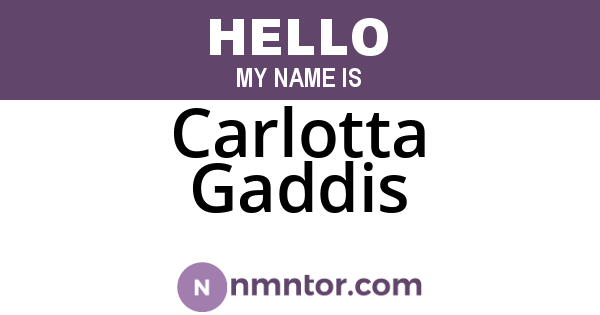 Carlotta Gaddis
